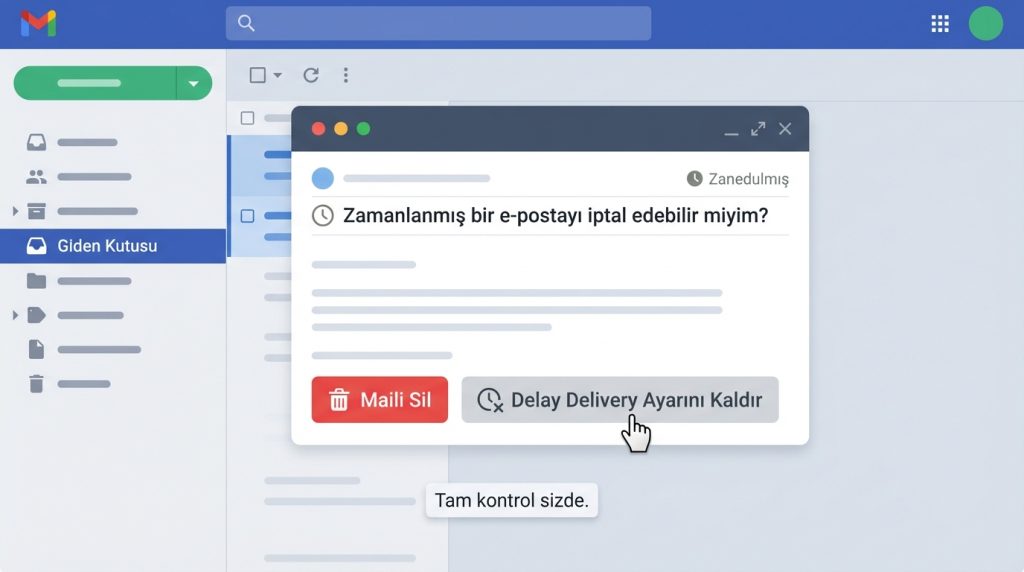 Zamanlanmış bir e-postayı iptal edebilir miyim?