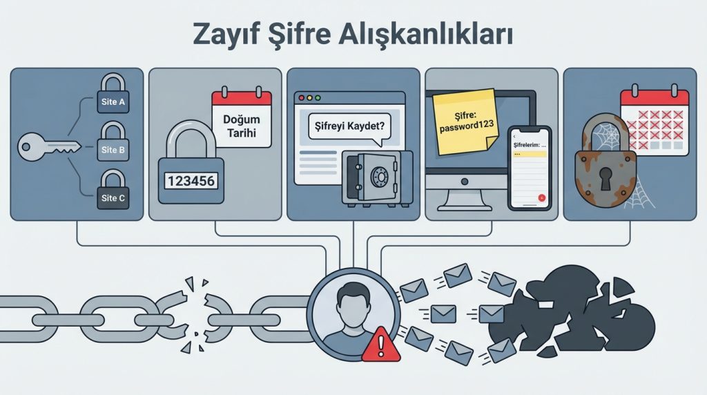 Zayıf Şifre Alışkanlıkları