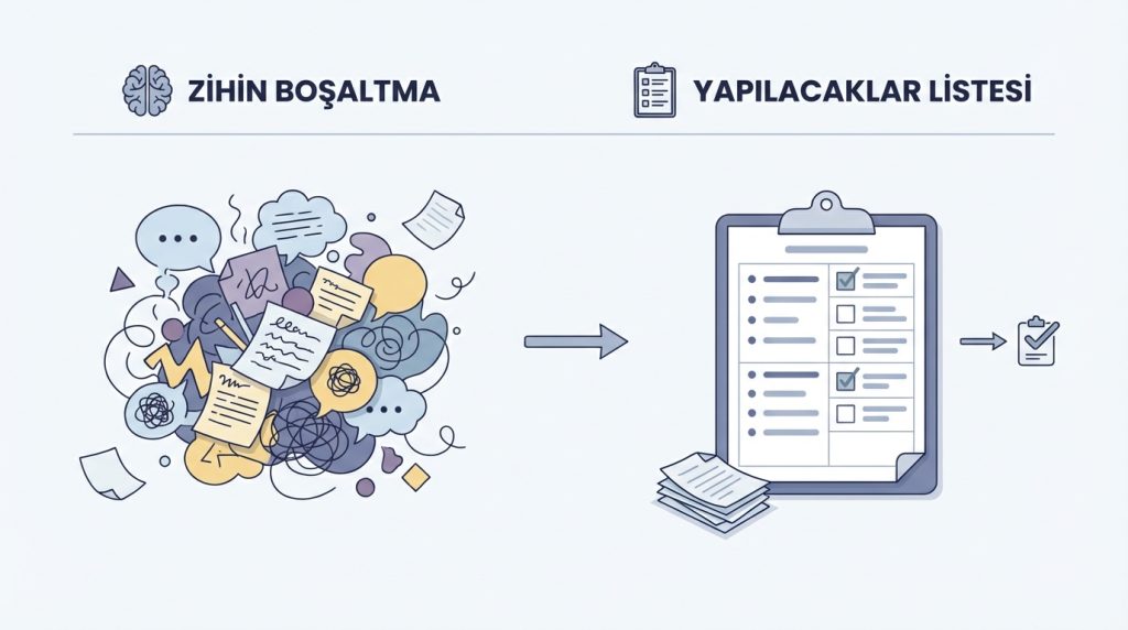 Zihin boşaltma ile yapılacaklar listesi aynı şey mi?
