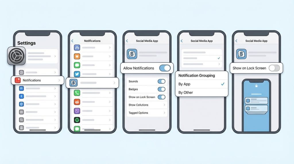 iPhone Bildirim Merkezi Ayarları