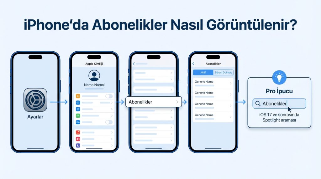 iPhone'da Abonelikler Nasıl Görüntülenir?