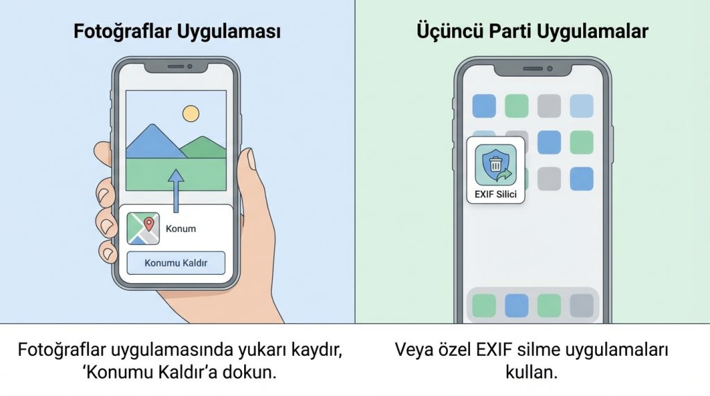 iPhone'da EXIF nasıl silinir?