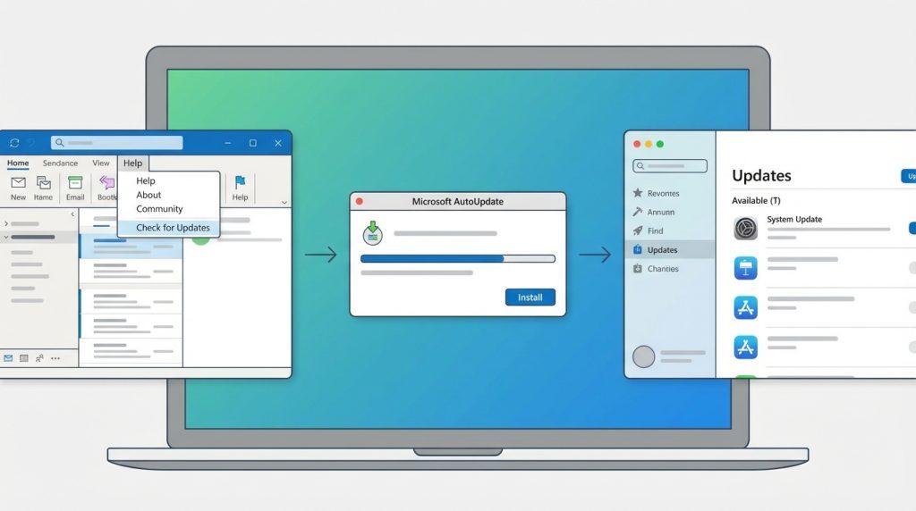 macOS ve Outlook Güncellemelerini Kontrol Etme