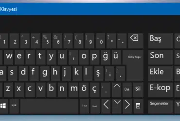 Windows Ekran Klavyesi Nasıl Açılır?